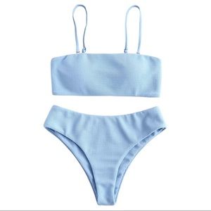 NWOT Baby Blue Bandeau Bikini